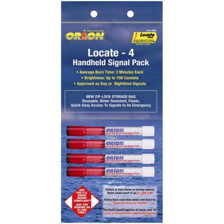Handheld red flare signals