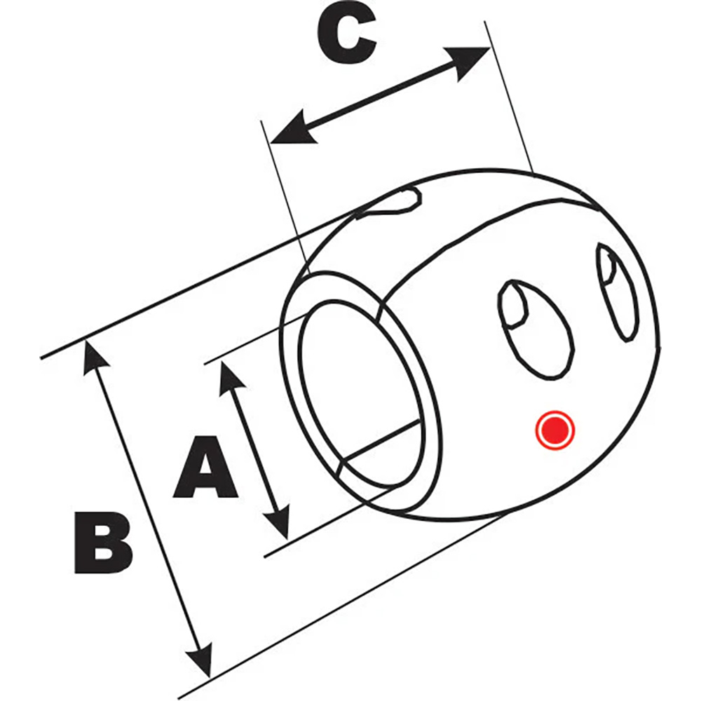 Performance Metals 2-3/4" Streamlined Shaft Anode - Aluminum - Image 2