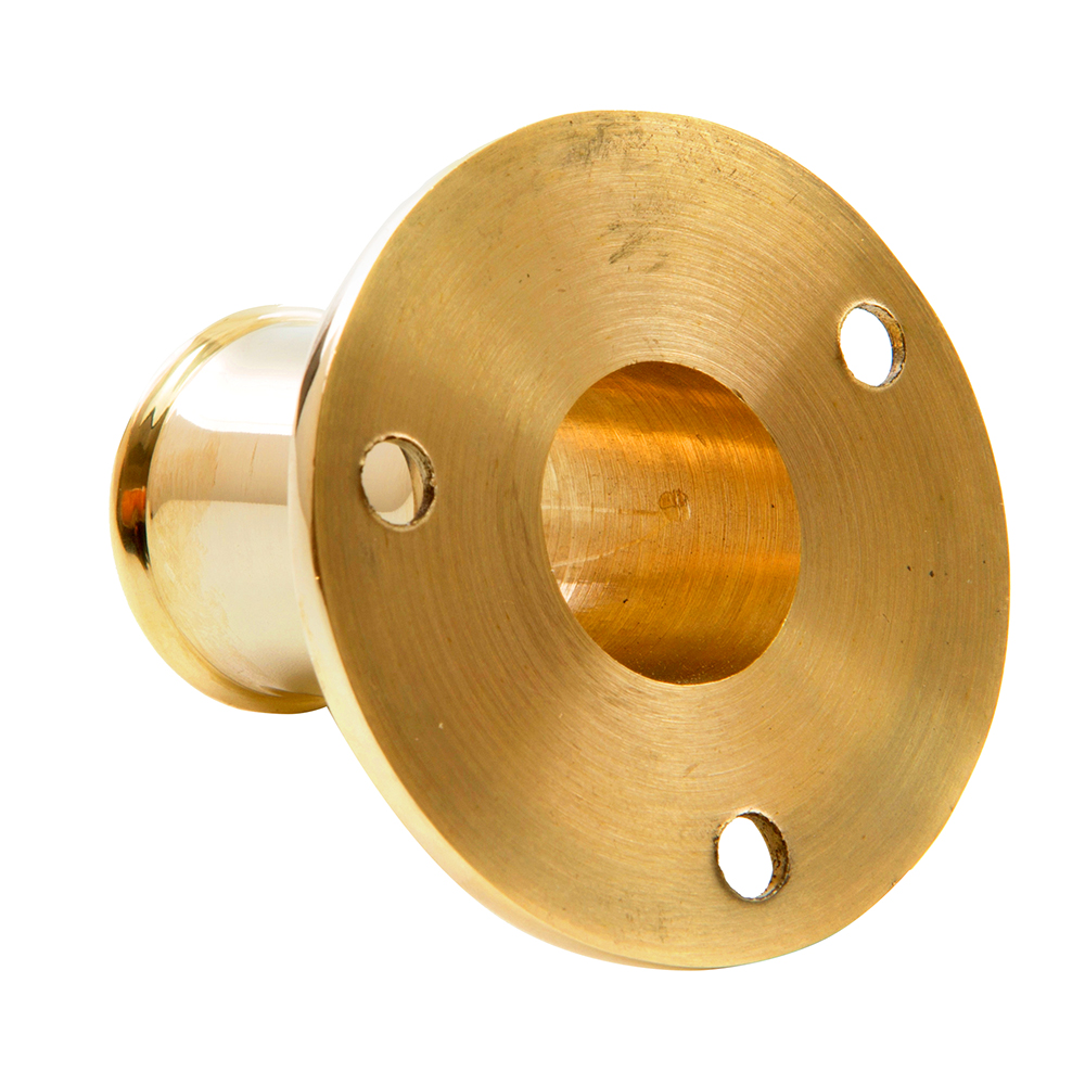 Whitecap Top-Mounted Flag Pole Socket Polished Brass - 3/4" ID - Image 2
