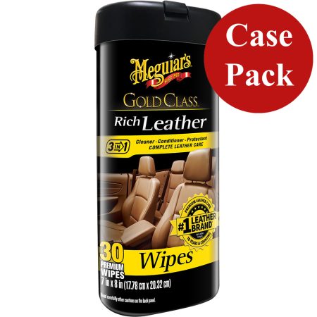 Meguiar's Gold Class&trade; Rich Leather Cleaner & Conditioner Wipes *Case of 6*