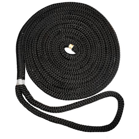 New England Ropes 5/8" Double Braid Dock Line - Black - 50'