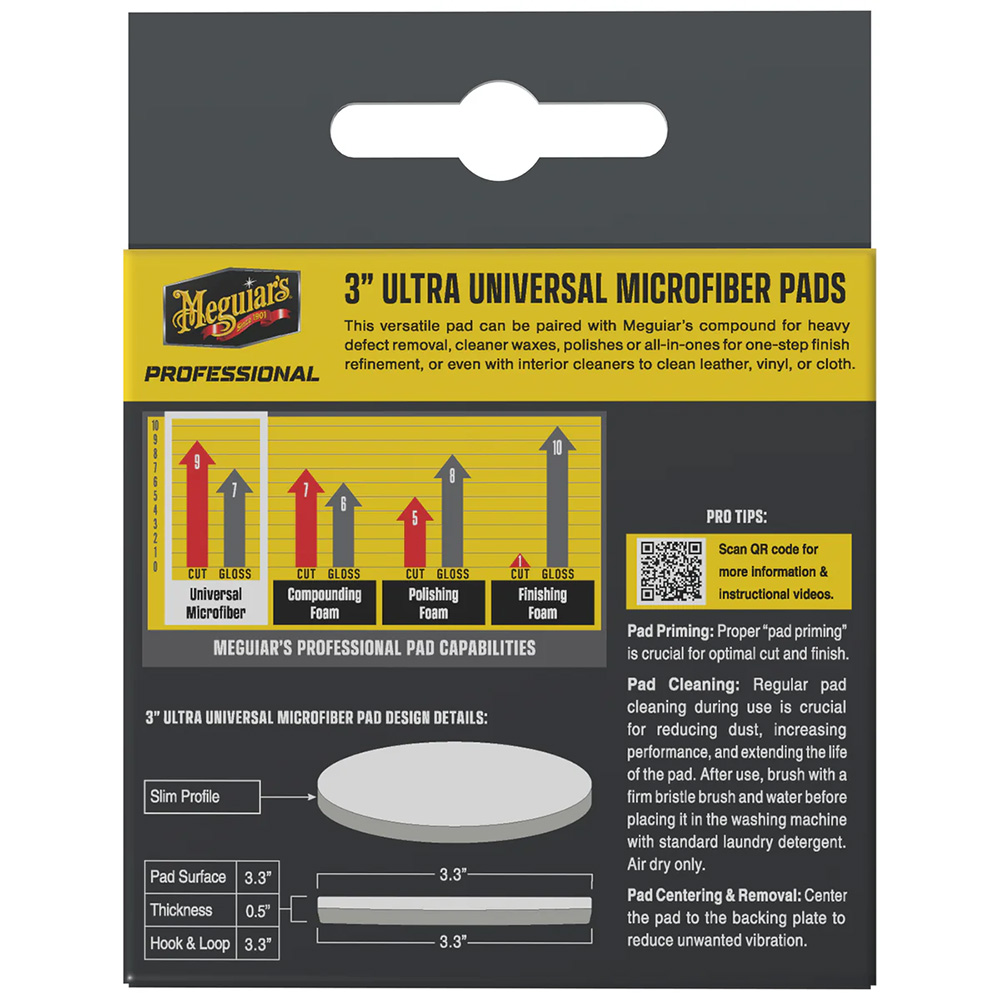 Meguiar's Professional 3" Ultra Universal Microfiber Pads *3-Pack - Image 2