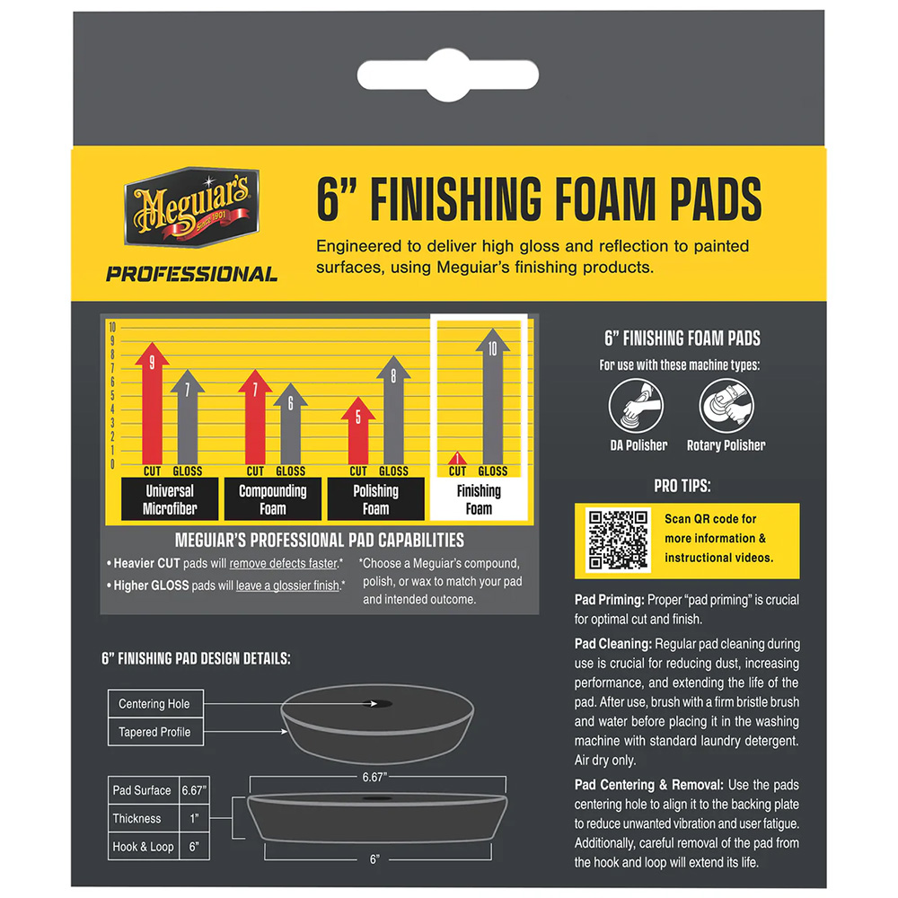 Meguiar's Professional 6" Foam Finishing Pads *2-Pack - Image 2